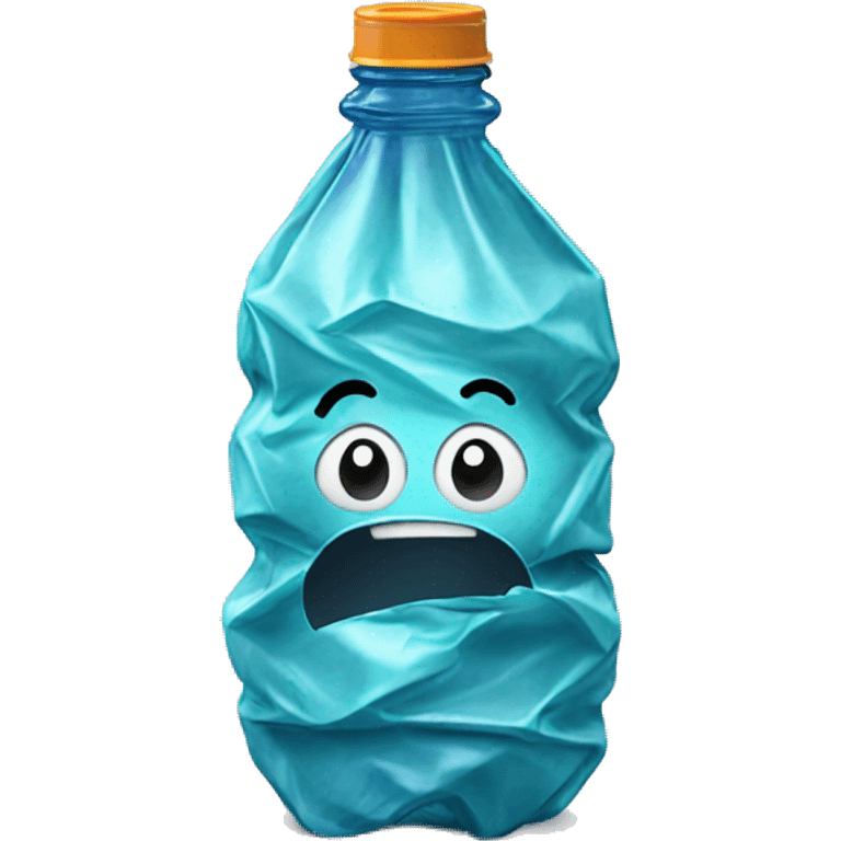 Crumpled plastic bottle emoji