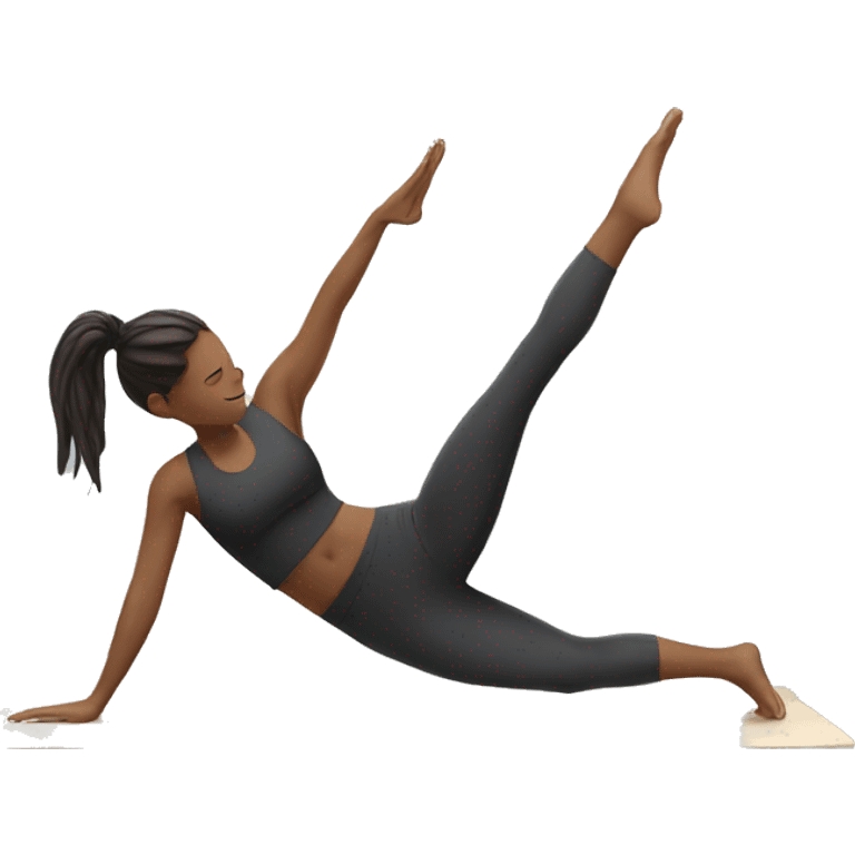 Girl doing pilates emoji