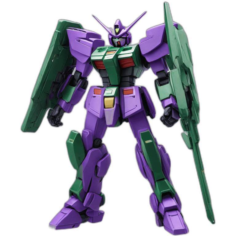 purple and green gundam emoji