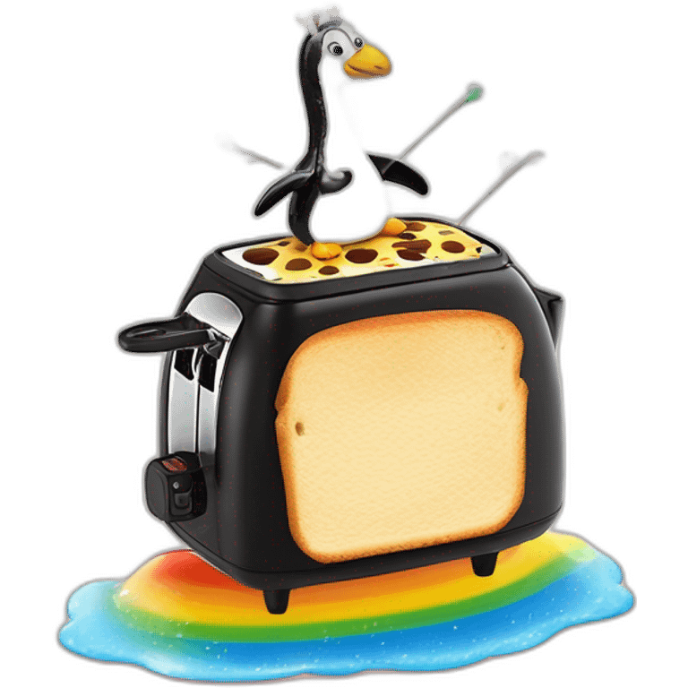 The polka-dotted toaster serenaded the dancing penguins with invisible bagpipes while a rainbow-colored giraffe tap-danced on a cloud made of Jello emoji