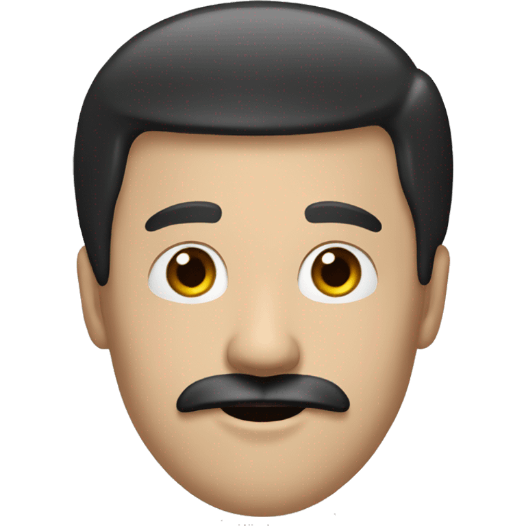 white man with black hair and black mustache with a red cap emoji