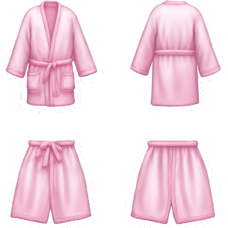 Light pink silk slippers and robe emoji