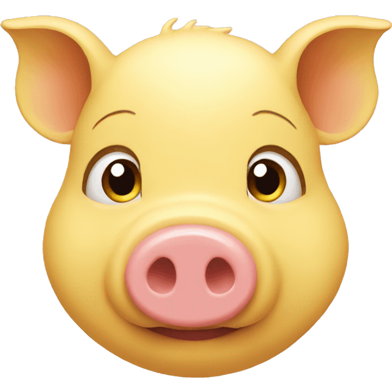 Yellow pig emoji