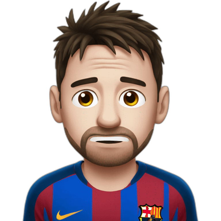 Messi crying emoji