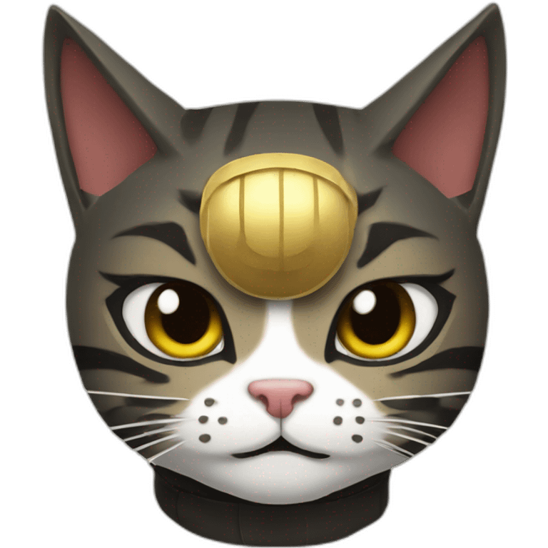 A samurai cat emoji