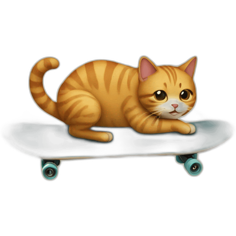 cat on skateboard emoji