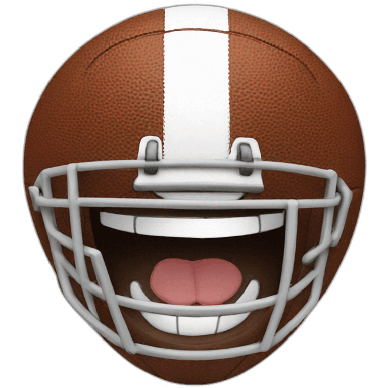 A Football laughing emoji