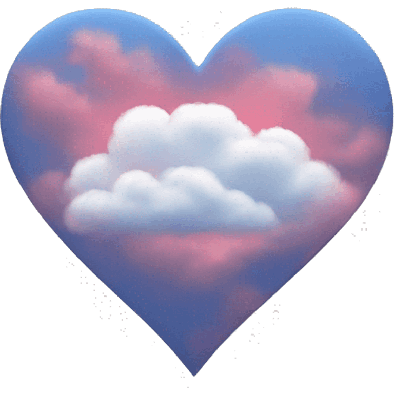 Heart with clouds emoji