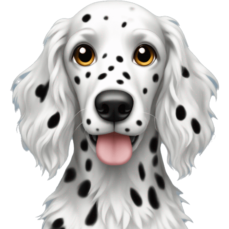 Long haired Dalmatian doodle  emoji