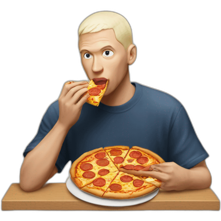 eminem eating pizza emoji