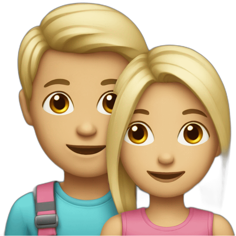 Girl with boy emoji