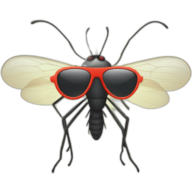 Mosquito with sunglasses emoji