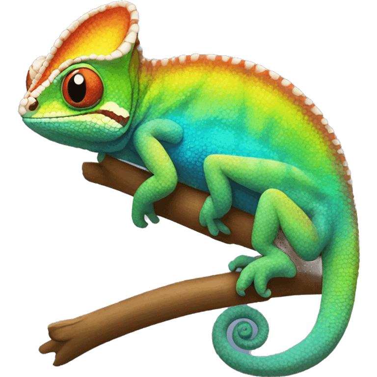 Rainbow Chameleon emoji