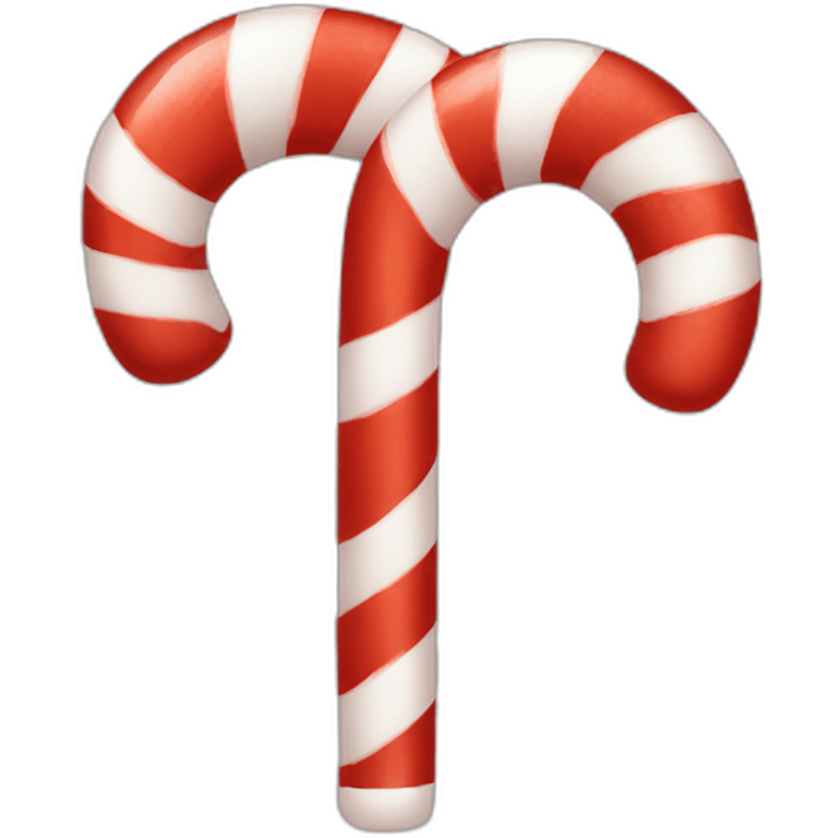 christmas candy cane with decoration emoji