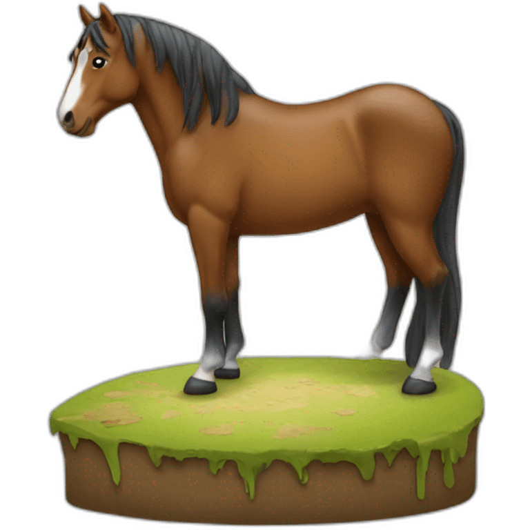 Chat avec une une de cheval emoji