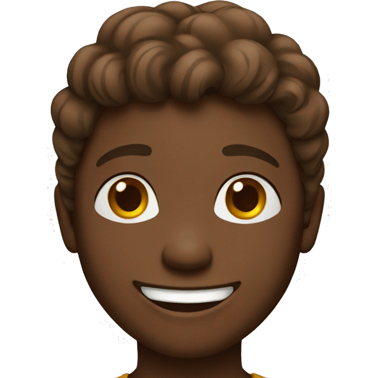 Brown happy boy emoji