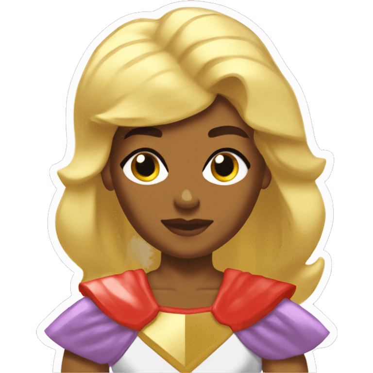 She-ra hermana de He-man con la camiseta de boca emoji