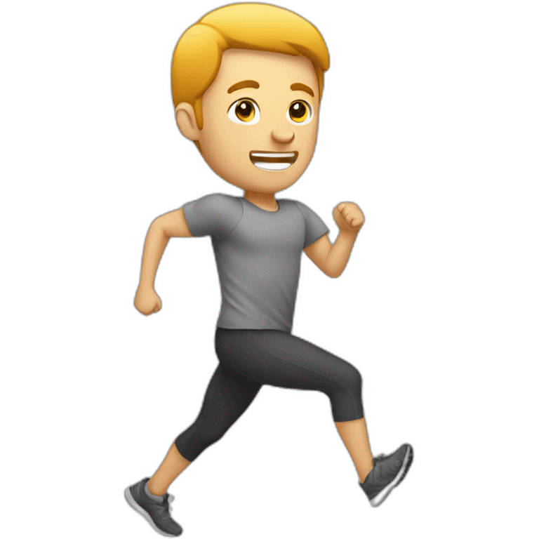 Run sign white man emoji