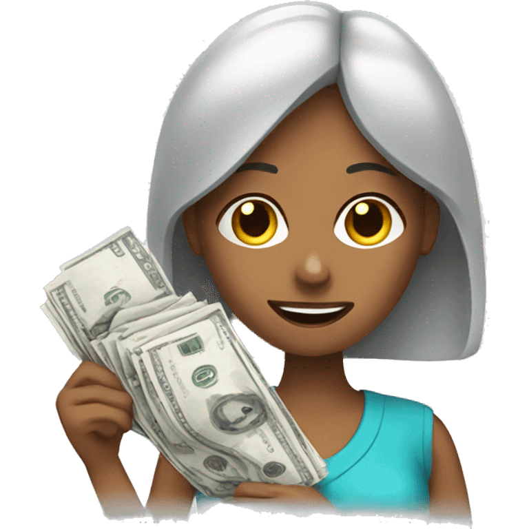 Woman paying bills emoji