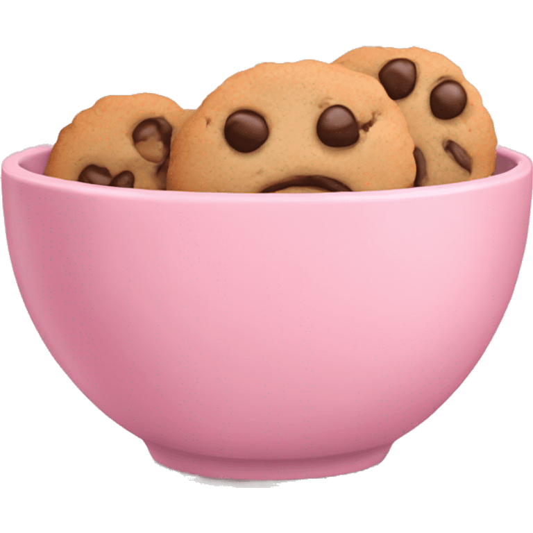 Cookies in a soft pink bowl emoji