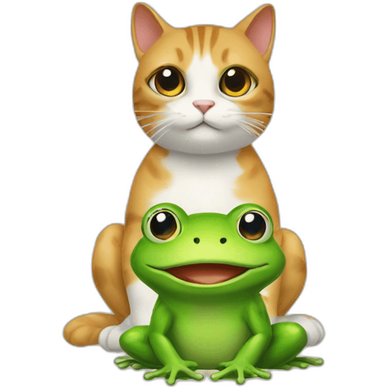 Cat and frog emoji