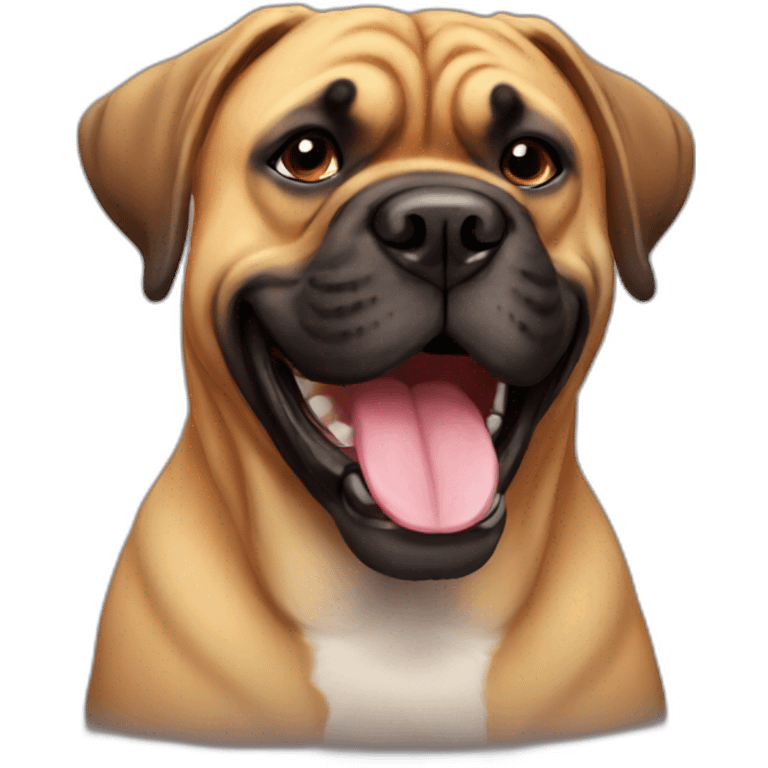 bullmastiff smile emoji