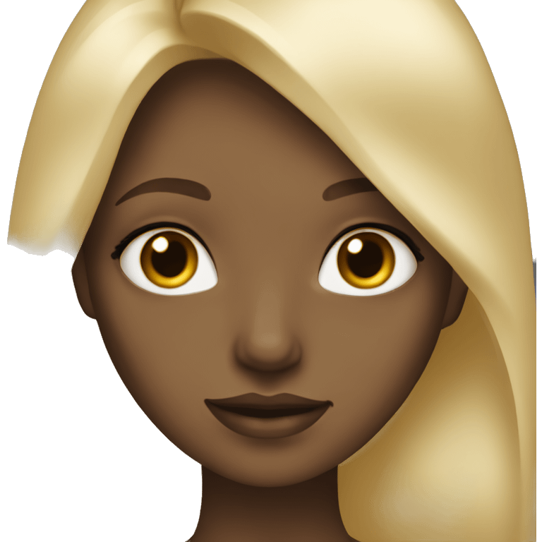 blonde girl, hazel eyes, white skin emoji