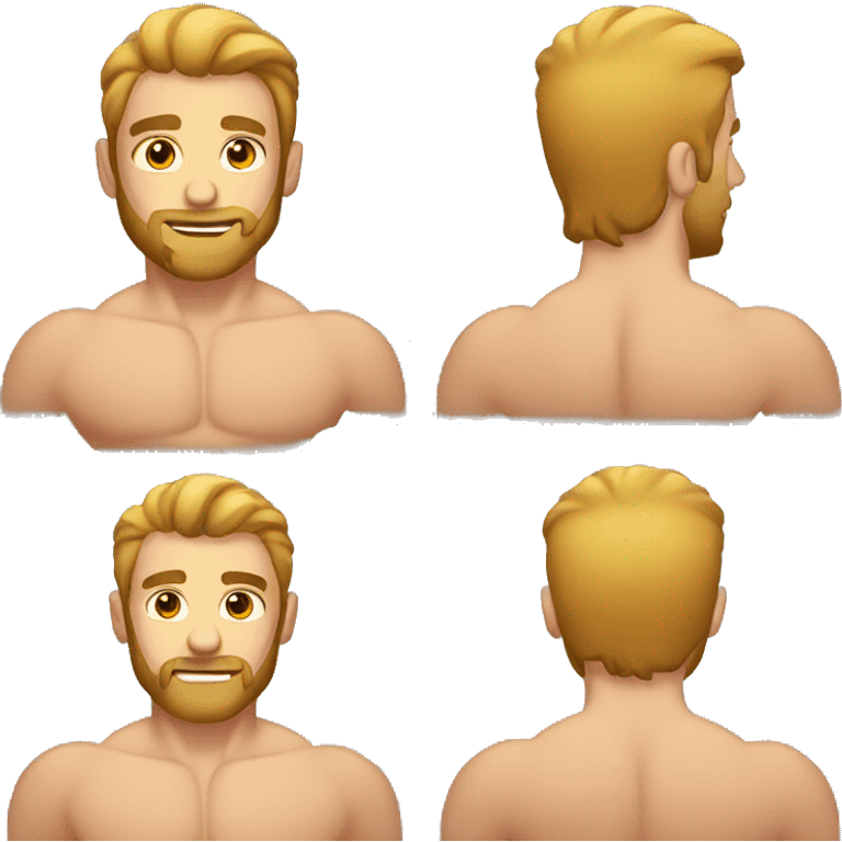 Muscular guy with light beard emoji