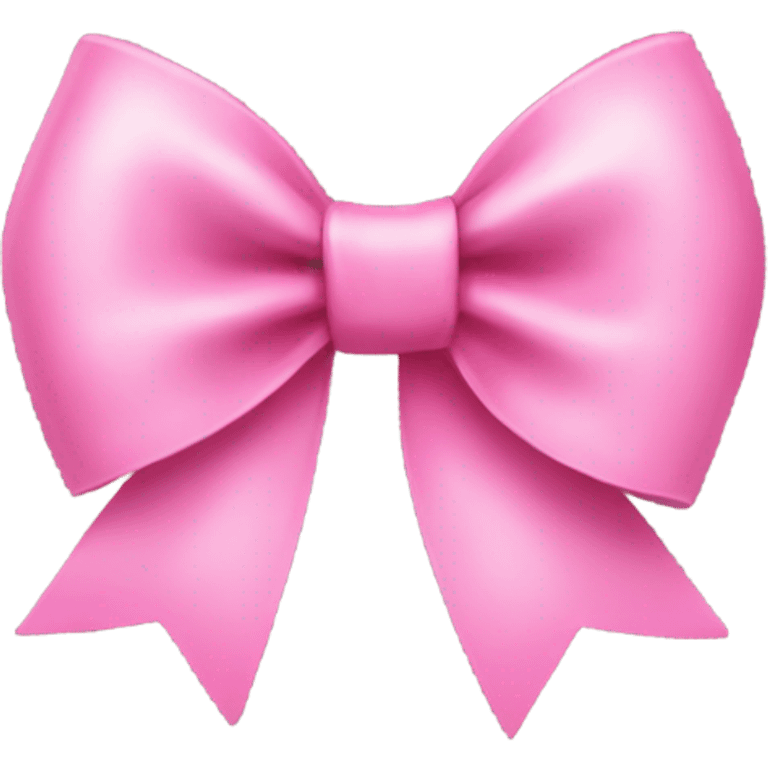 pink bow with a heart emoji