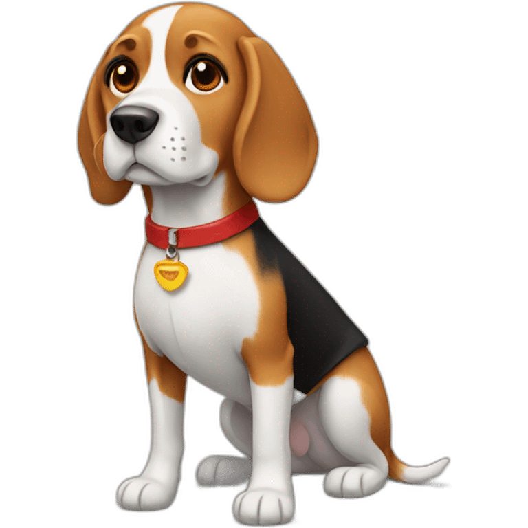 Beagle avec un costume  emoji