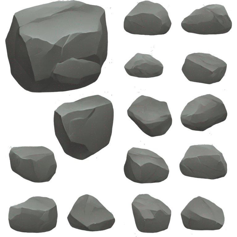 Rock computer emoji