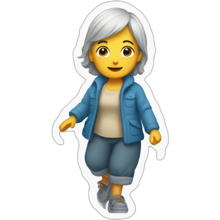 Maman  qui fait le grand écart emoji