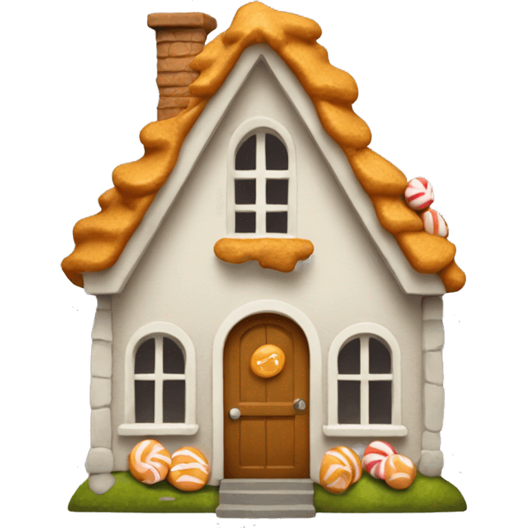 ginger break house with little candy on it emoji