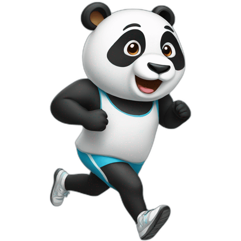 panda jogging emoji