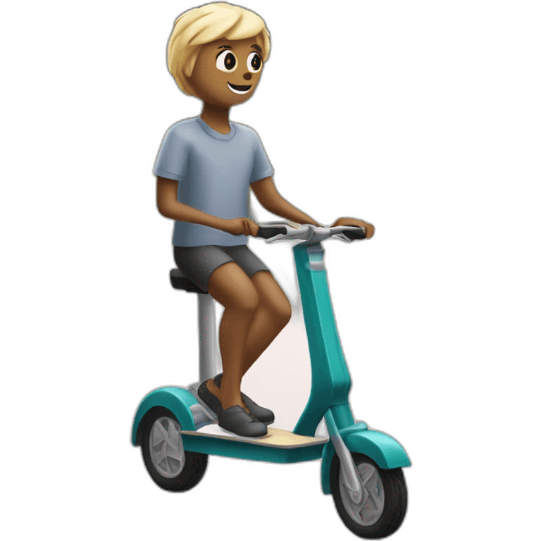 Chat sur une trotinette emoji