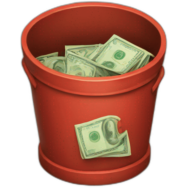 Red pot of money  emoji