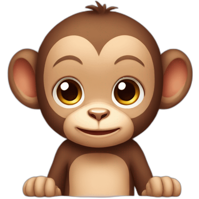 Cute baby monkey emoji