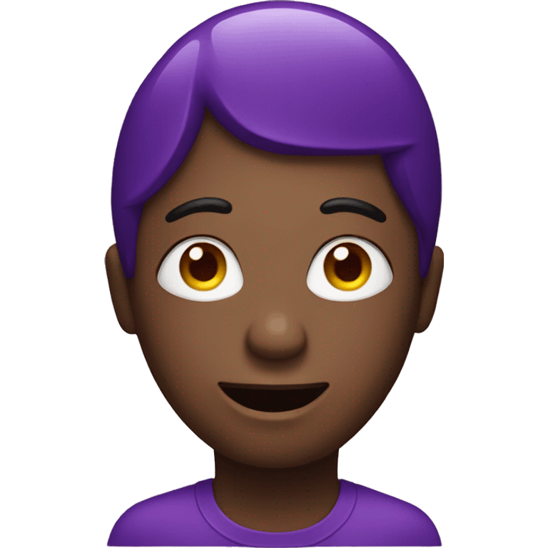 Face holding eggplant emoji