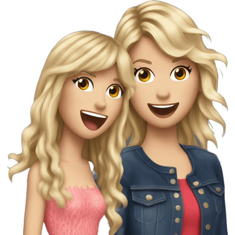 Taylor Swift con Shakira cantando enGuadalajara  emoji