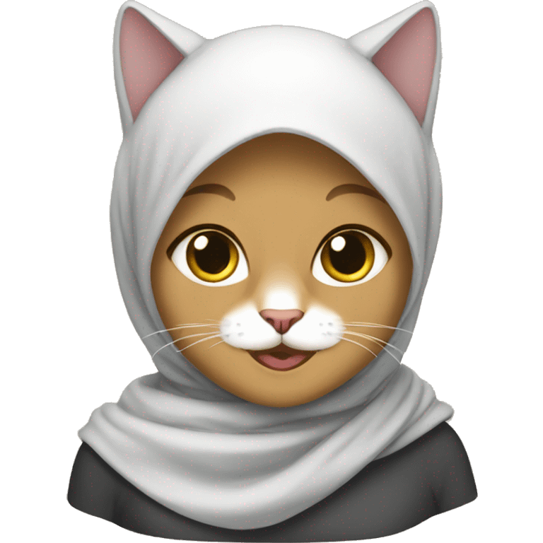 A hijabi cat  emoji