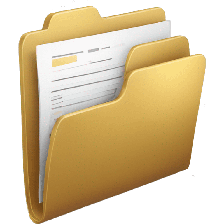 golden folder with documents emoji