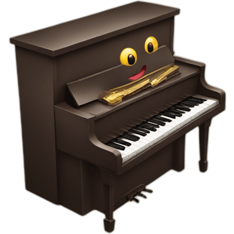 Chat sur piano emoji