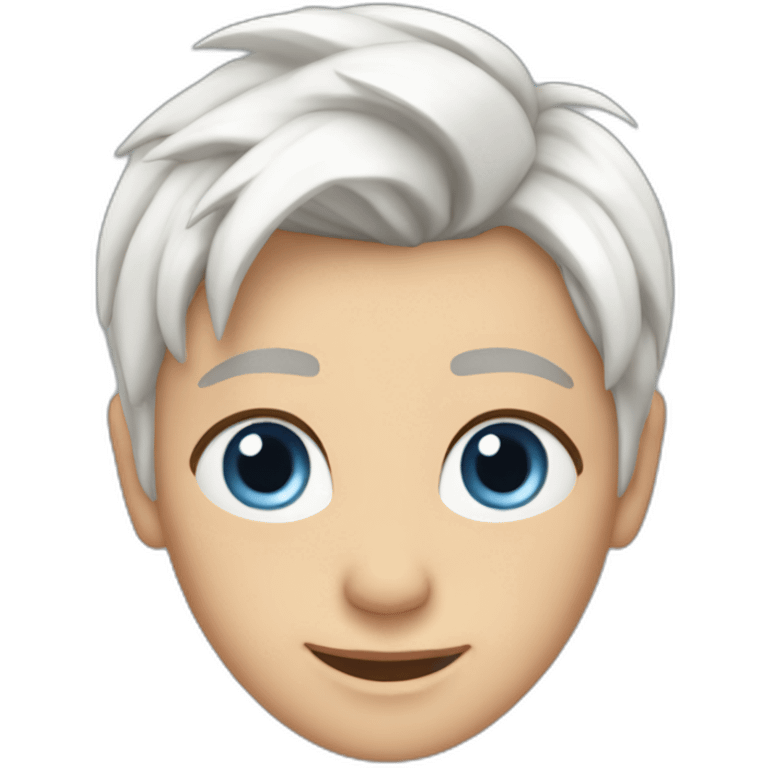 Ellen degeneres, white hair, blue eyes emoji