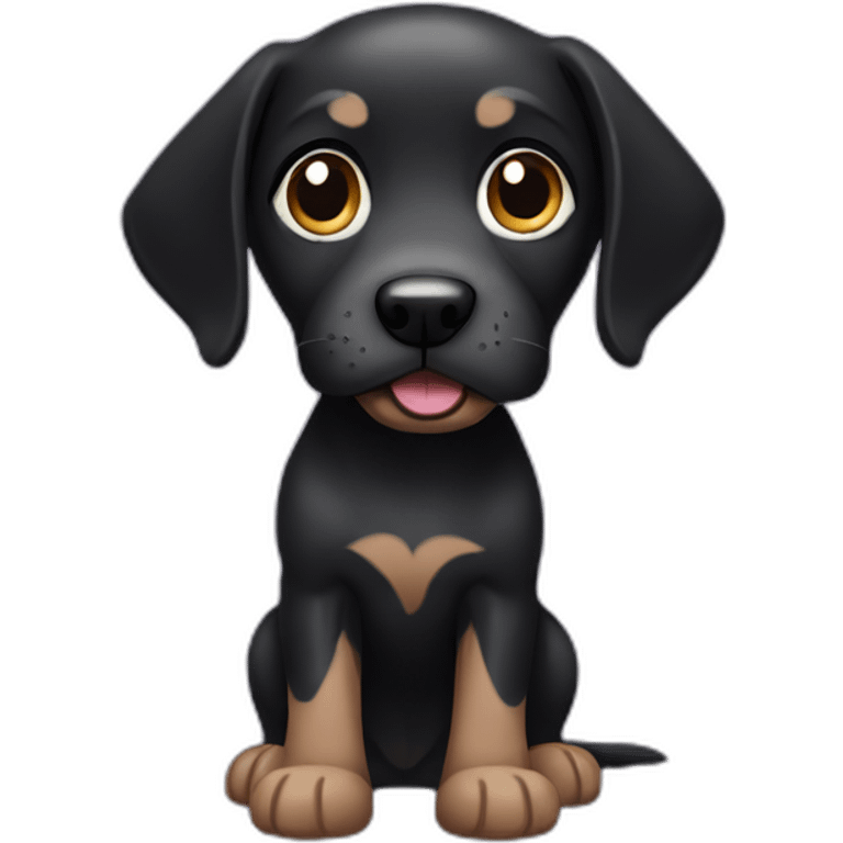 black wippet dog emoji