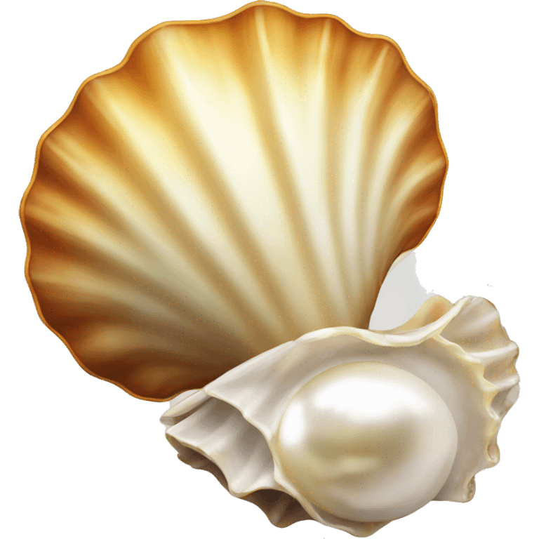 Sea shell with pearl emoji