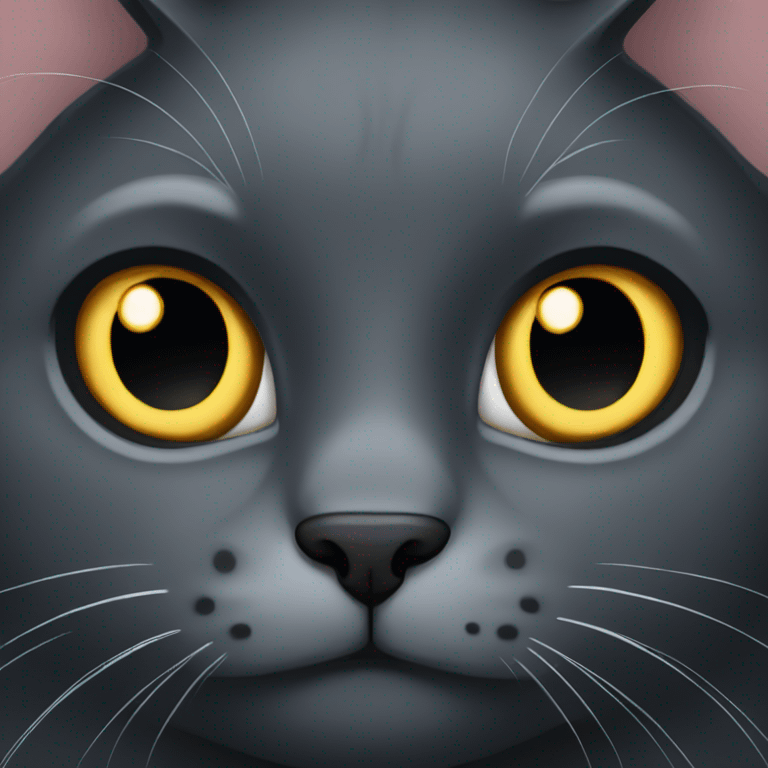 dark grey cat emoji