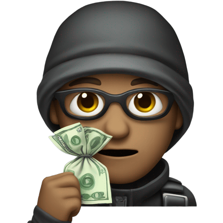 robber holding bag of money emoji