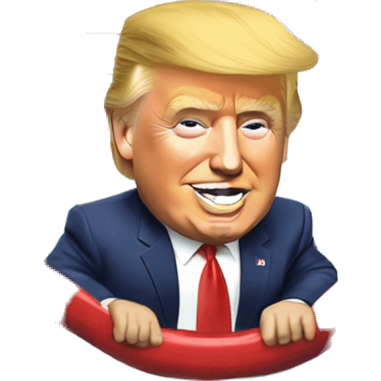 President trump on a waterslide emoji