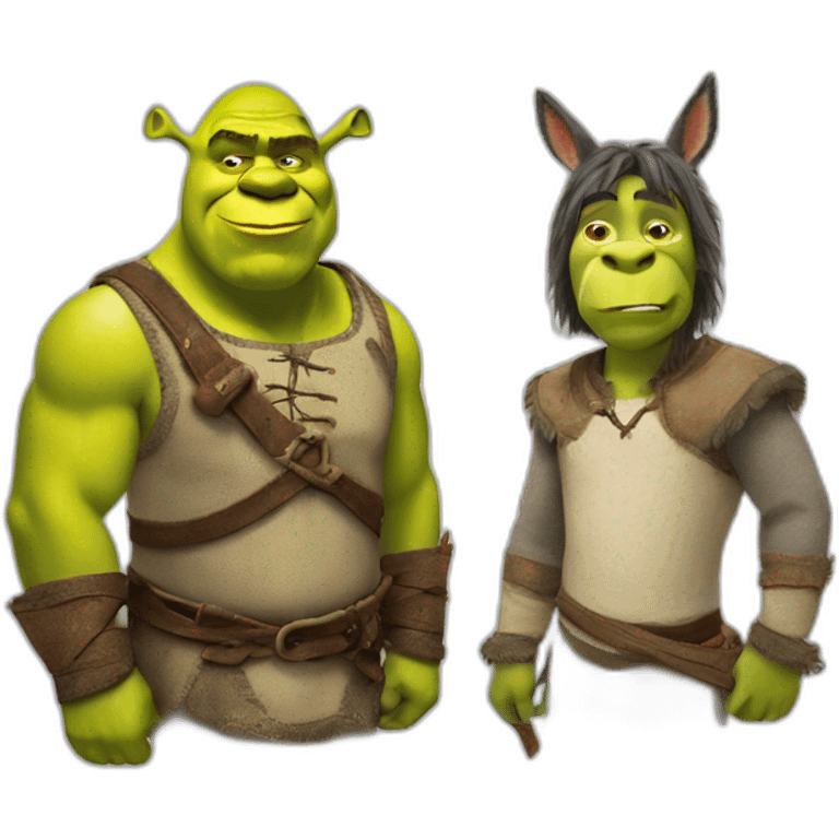 shrek and donkey emoji