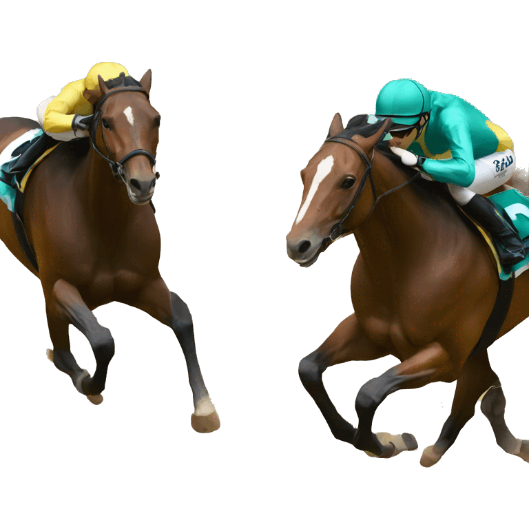 two horses racing emoji